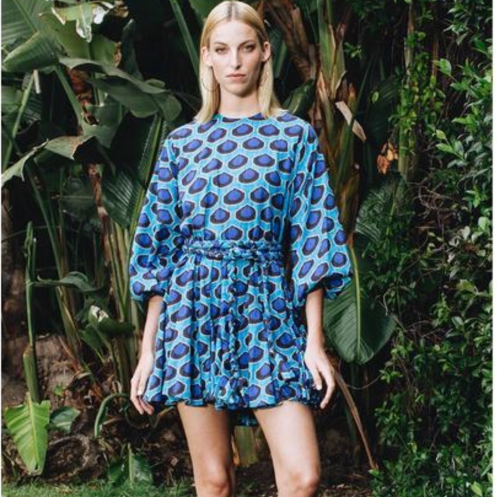Rhode Resort Ella Dress - Blue Ikat